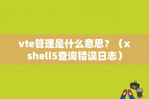 vte管理是什么意思？（xshell5查询错误日志）-图1